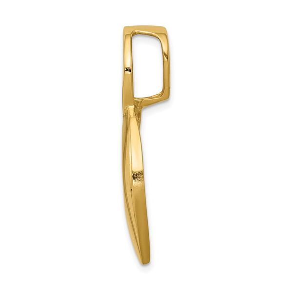 14k Yellow Gold Fits up to 6mm Regular/8mm on Fancy/Reversible Fancy Omega Slide